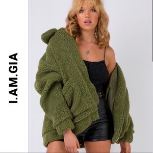 I. AM. GIA green pixie coat
